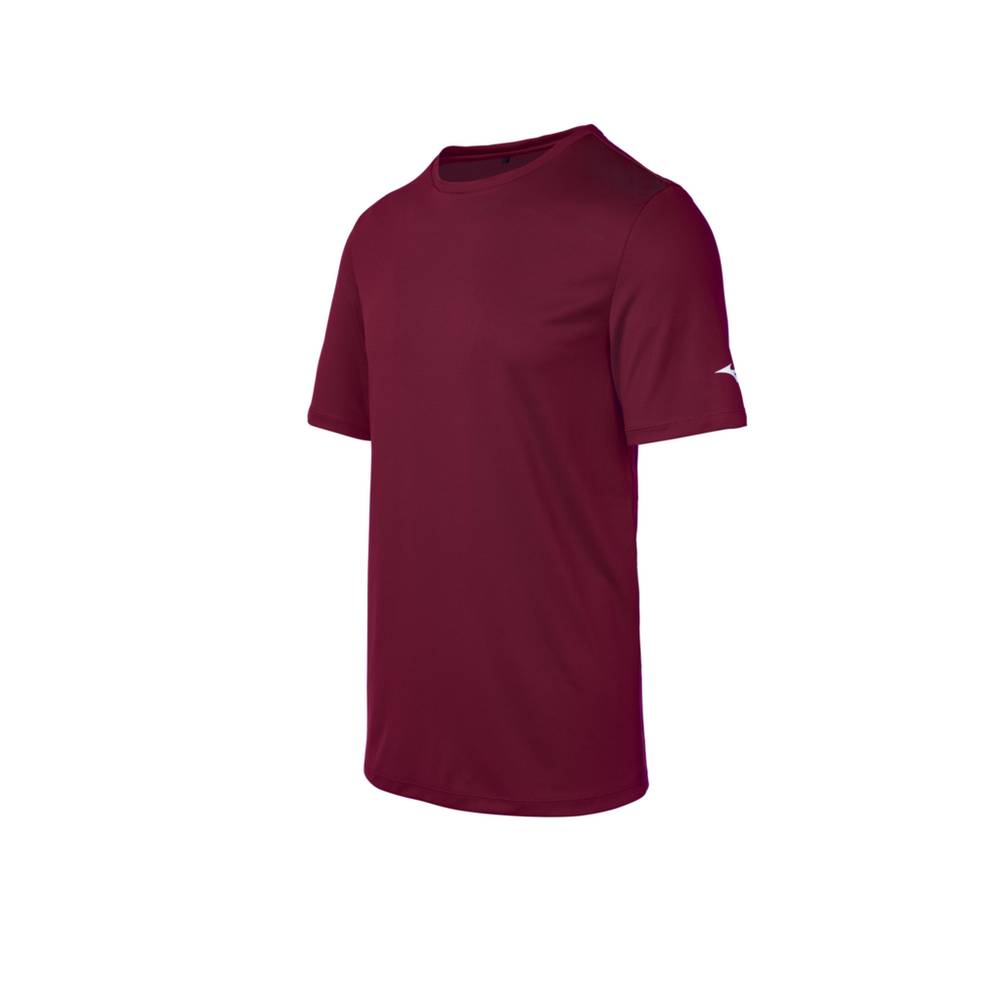 Mens Mizuno T-Shirts Burgundy Philippines (RSFVPO753)